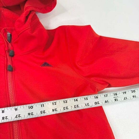 Nike ACG Jacket Womens XS (0-2) Red Polyester Long-Sleeve Full-Zip Hooded Sporty - Picture 5 of 8
